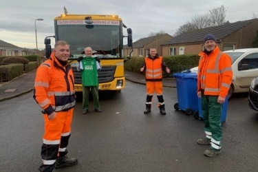 An image relating to Waste crew achieves goal of brightening up resident's Christmas