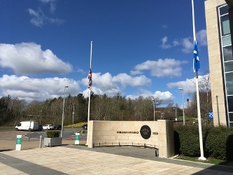 Flags at half mast