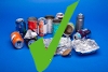 Clean, empty steel and aluminium tins and cans