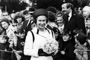 The Queen visiting Livingston in 1978