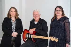 An image relating to Fender Chief donates signed guitar to hometown West Lothian museum