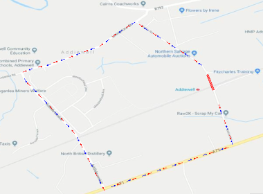 Map of closure at Station Road