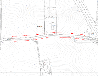 Map of speed restriction on B9080