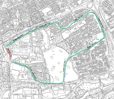 Map of closure on Alderstone Road