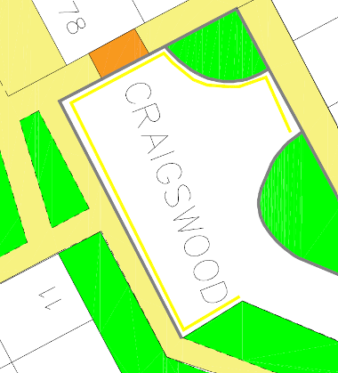 Map of footpath closure at Craigswood