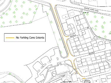 Map of parking suspension on Millfield