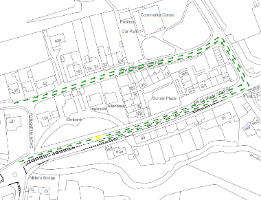 Map of closure on Forkneuk Road