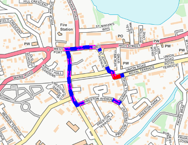 Map of closure on Royal Terrace