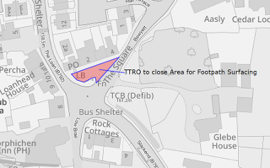 Map of Torphichen Car Park closure