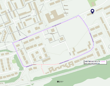 Map of closure on Arran Avenue