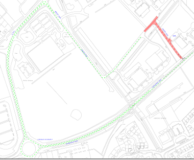 Map of closure on Gregory Road