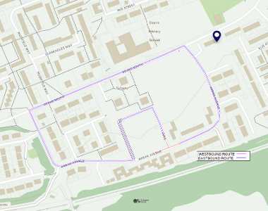 Map of closure on Arran Avenue