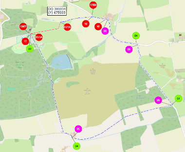 Map of closure and diversion for U14