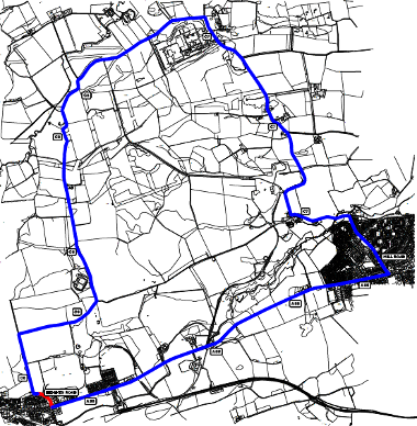 Map of closure on Height's Road