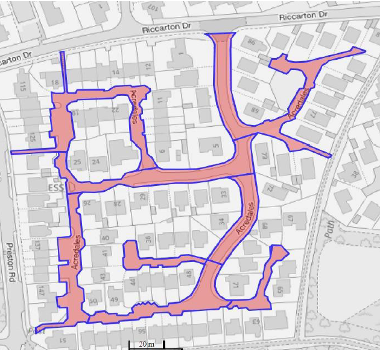 Map of closure on Acredales