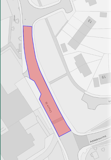 Map of suspension on Church Street