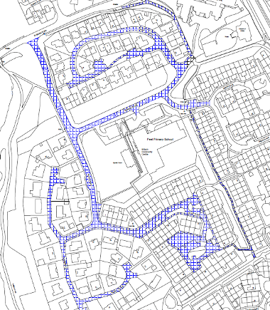 Map of closure on Aller Place