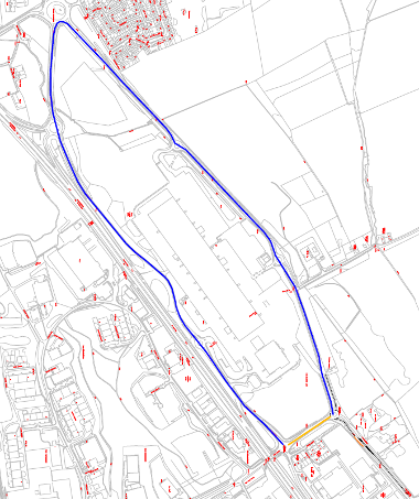 Map of closure on Deans Road