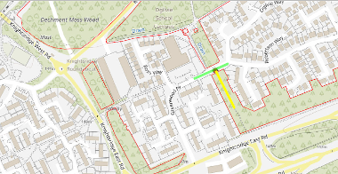 Map of suspension on Greenwood Park