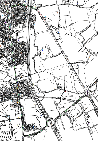 Map of closure on A706