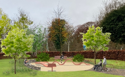 Artist impression of the finished covid memorial