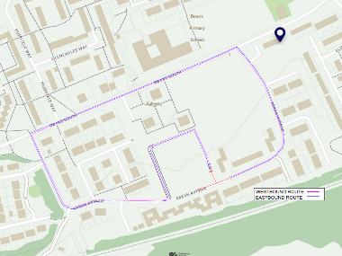 Map of closure on Jura Avenue