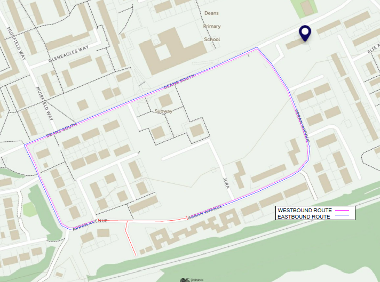 Map of closure on Arran Avenue