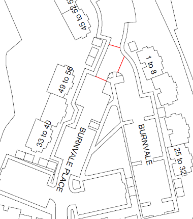 Map of closure on Burnvale