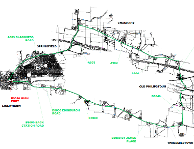 Map of closure on High Port