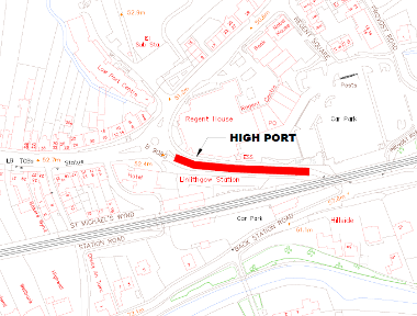 Map of suspension on High Port