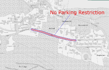 Map of suspension on Craigs Court