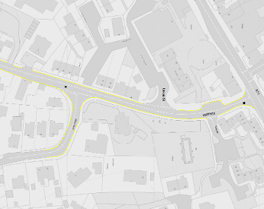 Map of suspension on Kirkgate