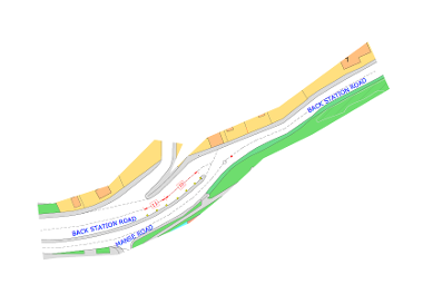 Map of suspension on Back Station Road