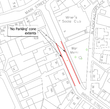 Map of suspension for Fauldhouse Remembrance