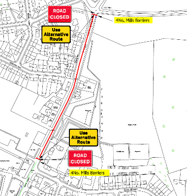 Map of closure for Armadale Remembrance