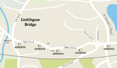 Linlithgow Stops Map