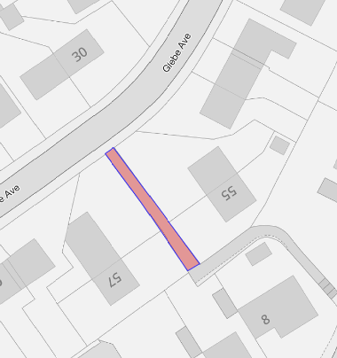 Map of footpath closure on Glebe Avenue