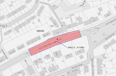 Map of suspension on East Main Street