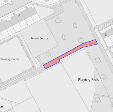 Map of footpath closure at Willowbank