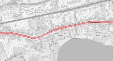 Map of closure on A803