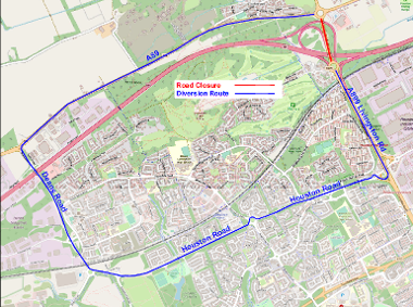 Map of closure on A899