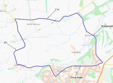 Map of closure on C14