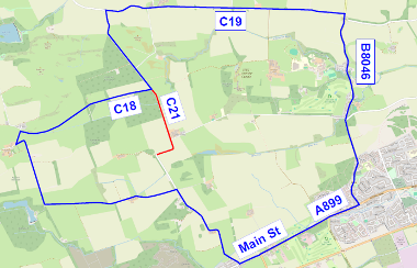 Map of closure at Beecraigs Phase 1