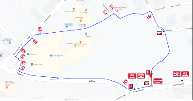 Map of footpath closure on Provost Road