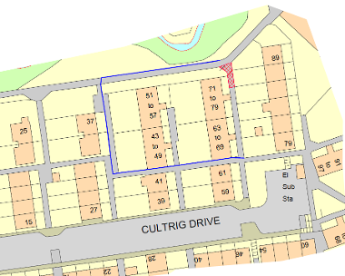 Map of footpath closure on Cultrig Drive