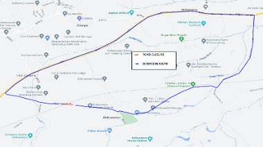 Map of closure on Station Road