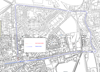 Map of closure on Race Road