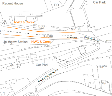 Map of suspension on High Port