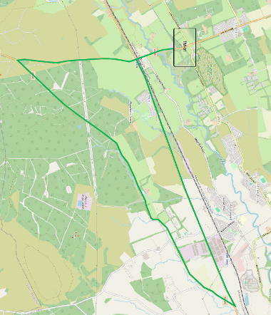 Map of banned turn on A706