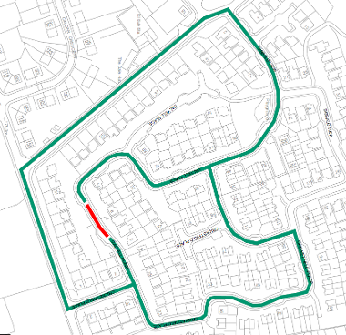 Map of closure on Dalyell Avenue